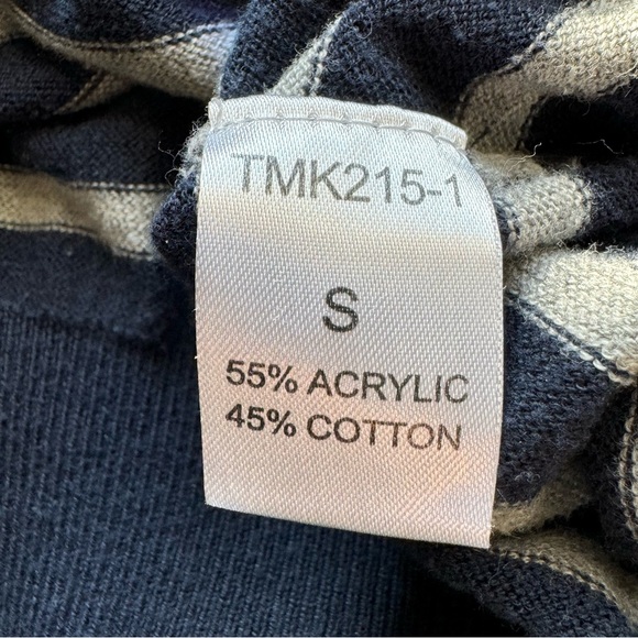 Hawthorne stitch fix green navy & white striped sweater. Size small - Picture 4 of 4